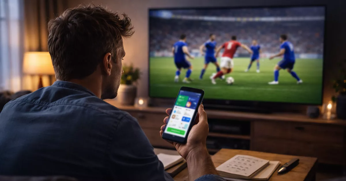 Tifoso che guarda una partita di calcio riflettendo sulle sue scommesse